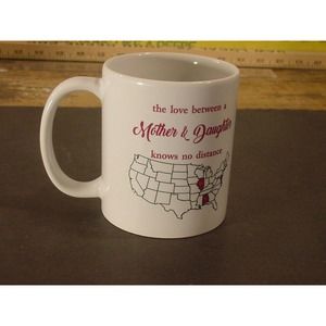 Coffee Cup - "The Love Between A Mother & Daughter Knows No Distance"